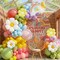 Greentek; Pastel Daisy Balloon Arch Kit with Pink Yellow Green Blue Red and Purple Balloons, Rainbow Flower Balloon Garland for Spring Baby Shower, Easter, Tea Party and Two Groovy Birthday Decorations; Category:Balloon Accessories; Image:7